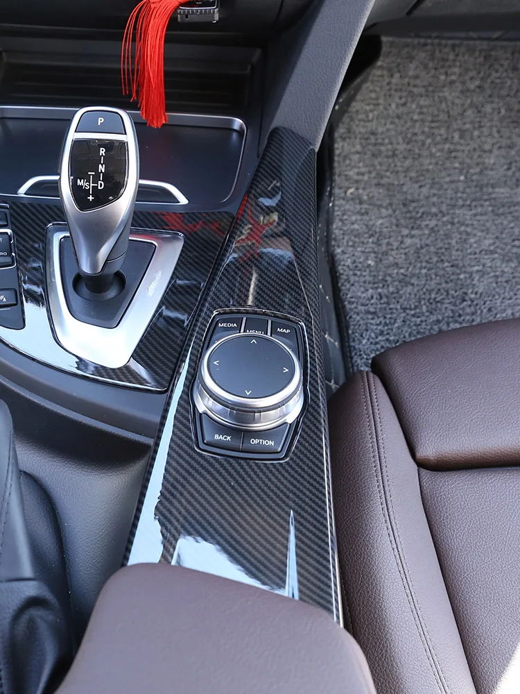 LHD & RHD ABS Matt Schwarz Auto-Multimedia-Panel-Abdeckung Zierleisten-Aufkleber für BMW 3er GT F30 F33 F34 F36 2013-2019 Auto-Zubehör – Detail 7