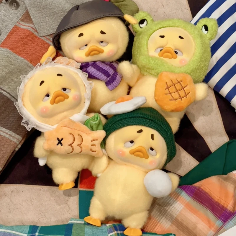 Pato de pedágio v1.0, caixa cega fofa de trabalho, pato de trabalho duro, caixa misteriosa, presente surpresa, brinquedos de figura de ação de pato com problemas