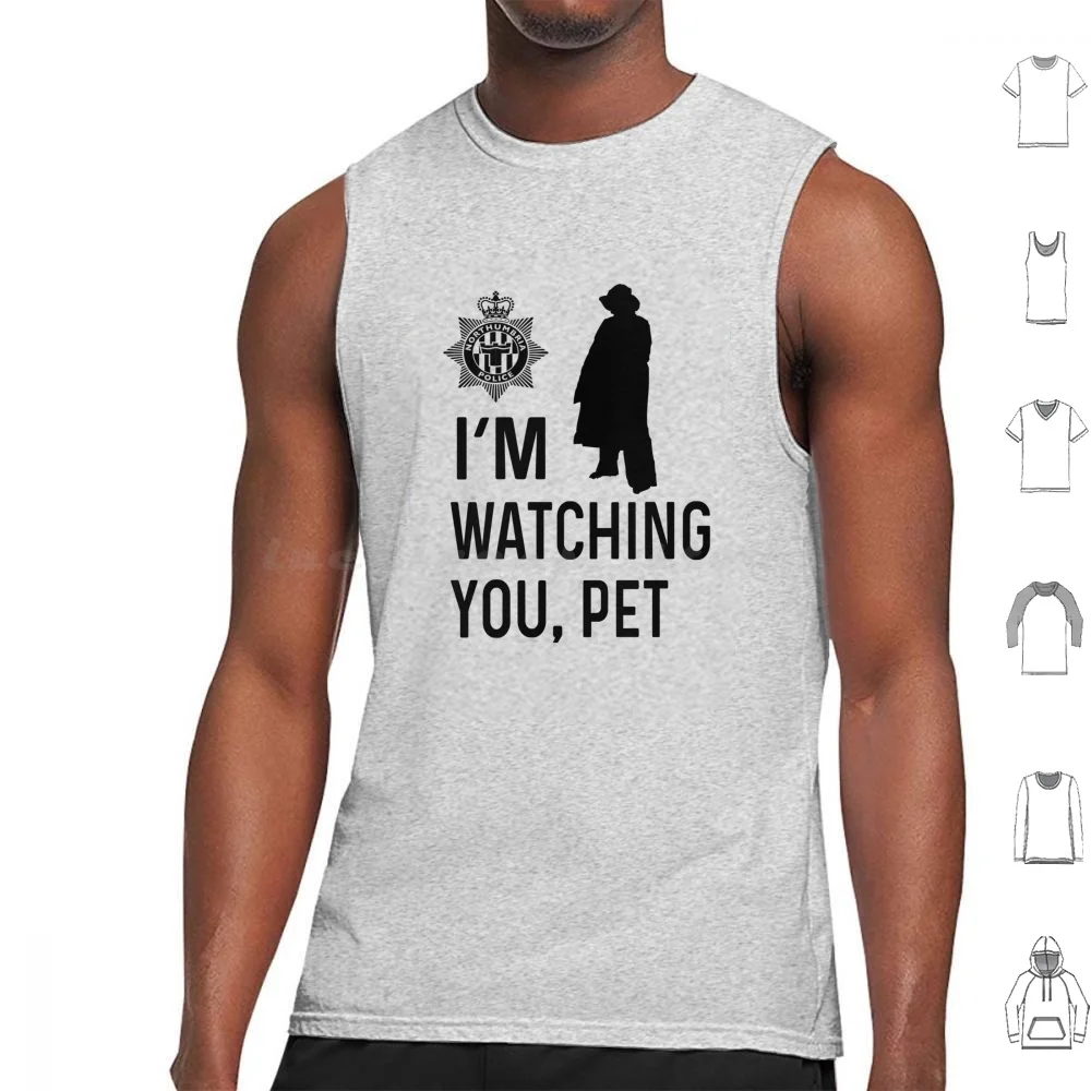 فيرا أنا أراقبك الحيوانات الأليفة تانك القمم سترة بلا أكمام فيرا بريندا بليثين التلفزيون المحقق فيرا ستانهوب الشرطة المباحث #1