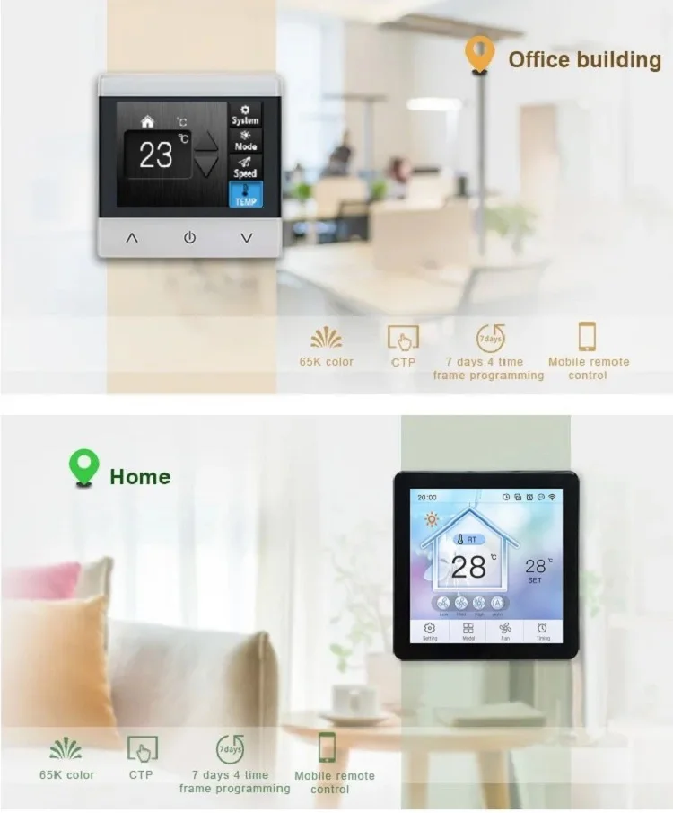 DWIN New Arrival 4.0 Inch 480*480 Pixel IPS COF Screen Special Using for Thermostat Square Touch  Panel LCD Color Display