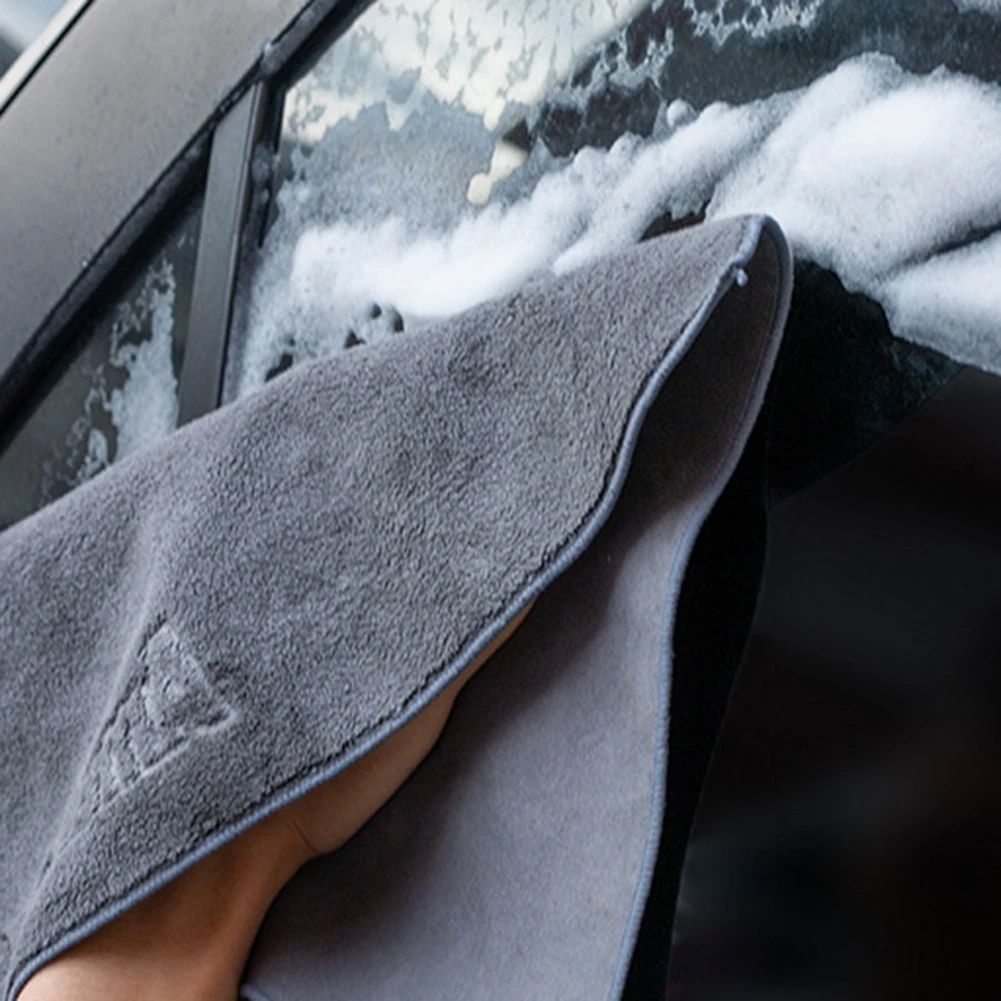 

Chamois Leather+Coral Fleece Car Drying Towel Shammy Cleaning Cloth Absorbent Towel Car Drying Towel Maintenance Parts