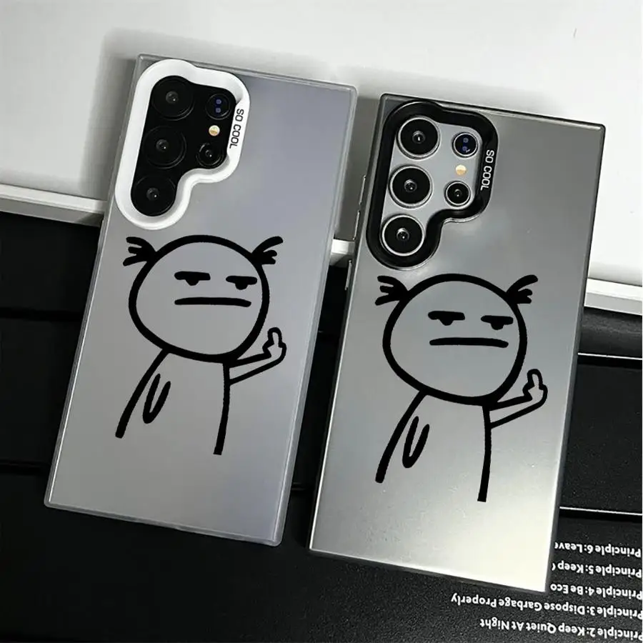 Case for Samsung Galaxy S26 S22 S23 Ultra S21 S24 FE S23 S25 Edge S20 Plus Note 20 Ultra Phone Cover Fun Stickman