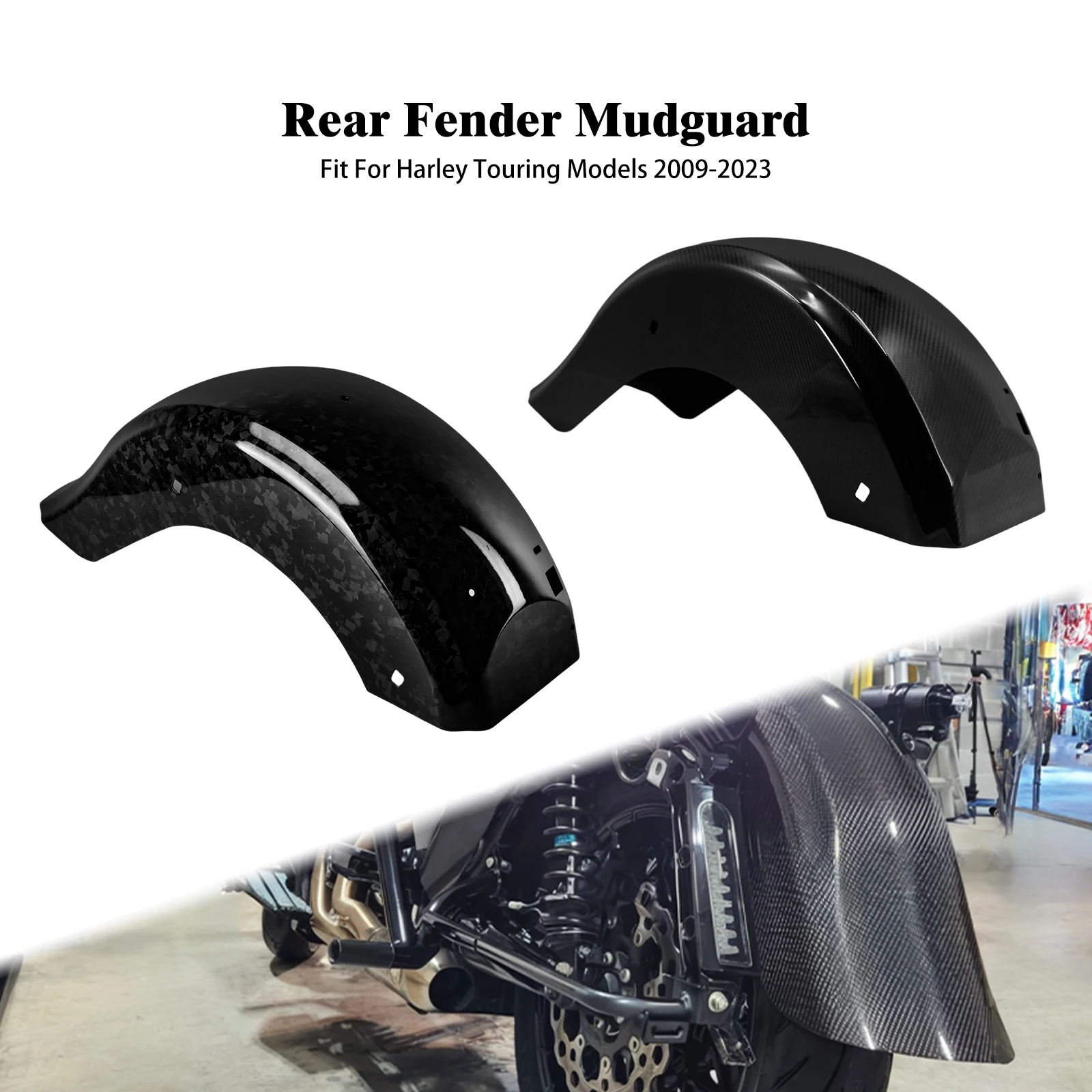 

Motorcycle Rear Fender Mudguard For Harley Touring Street Electra Glide Road King FLTRX Limited 2009-23 Rear Wheel Faring Guard