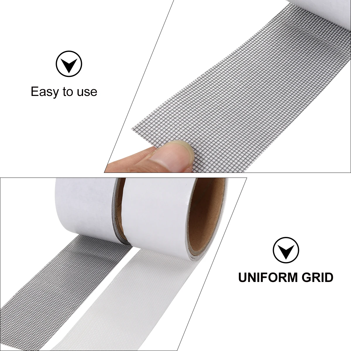 2PCS Screen Tape Fiberglass Mesh Sticker Fiberglass Mesh Sticker Adhesive Seal Window Door Patch Pool Tent RV Camping Hardware