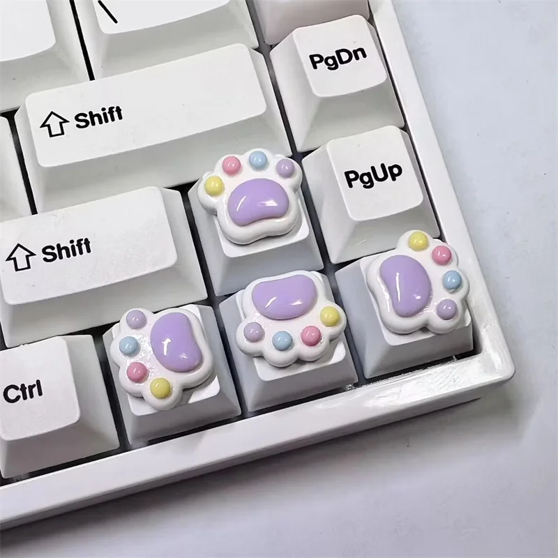 4 Arrow Keys Cat Paws Pad Mechanical Keyboard Keycap MX Switch Kawaii DIY Direction Key Custom Cherry OEM XDA Cute Cat Keycap