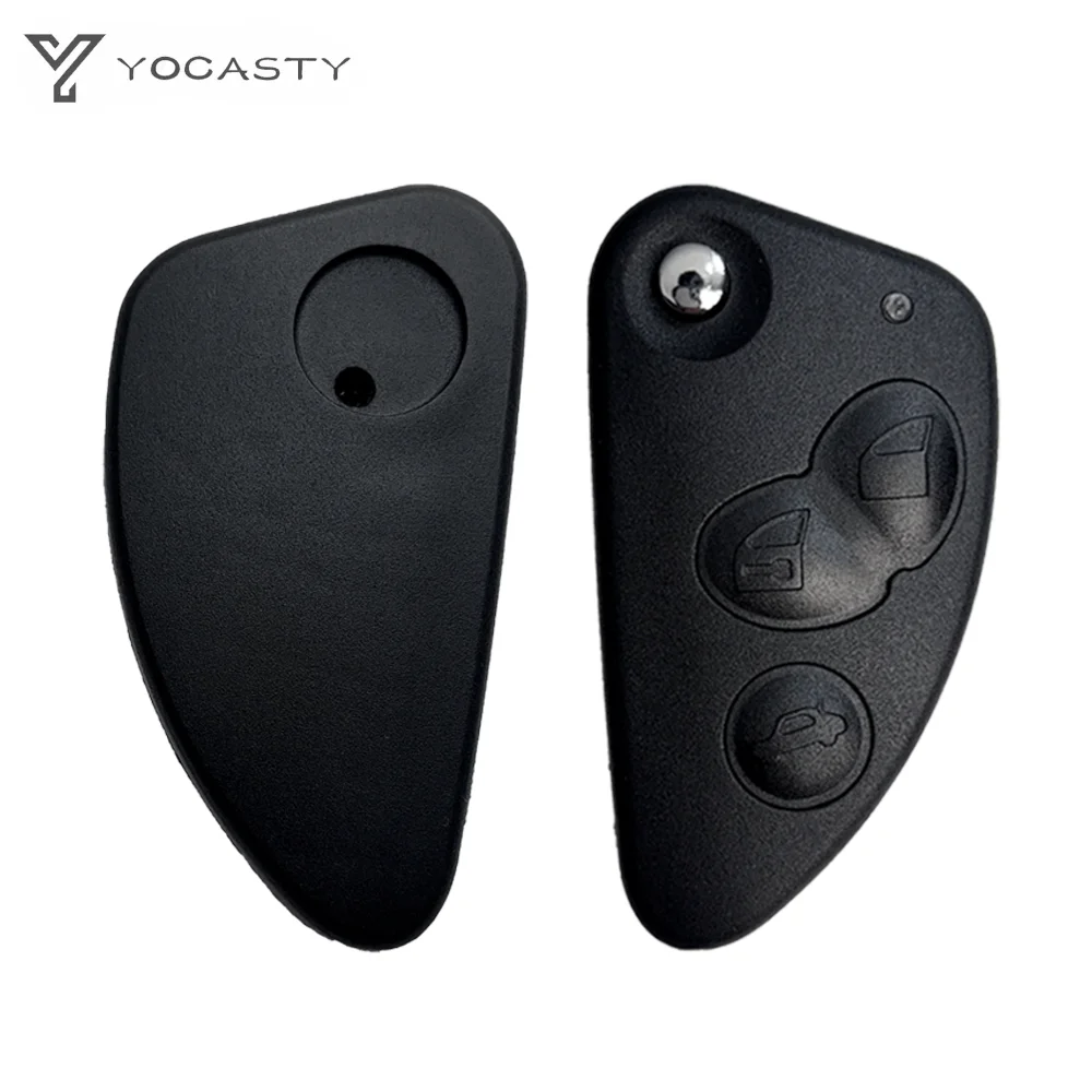 YOCASTY 433MHz ID48 Chip Flip Remote Key For Alfa Romeo 147 156 166 GT Replacement Folding Car Key 2/3 Buttons With SIP22 Blade