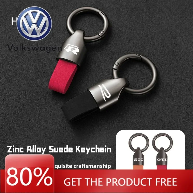 Llavero de coche de gamuza exquisito para VW Volkswagen Jetta MK5 Golf, llavero de aleación de zinc, llavero remoto, accesorios para coche VW GTI Polo Gol