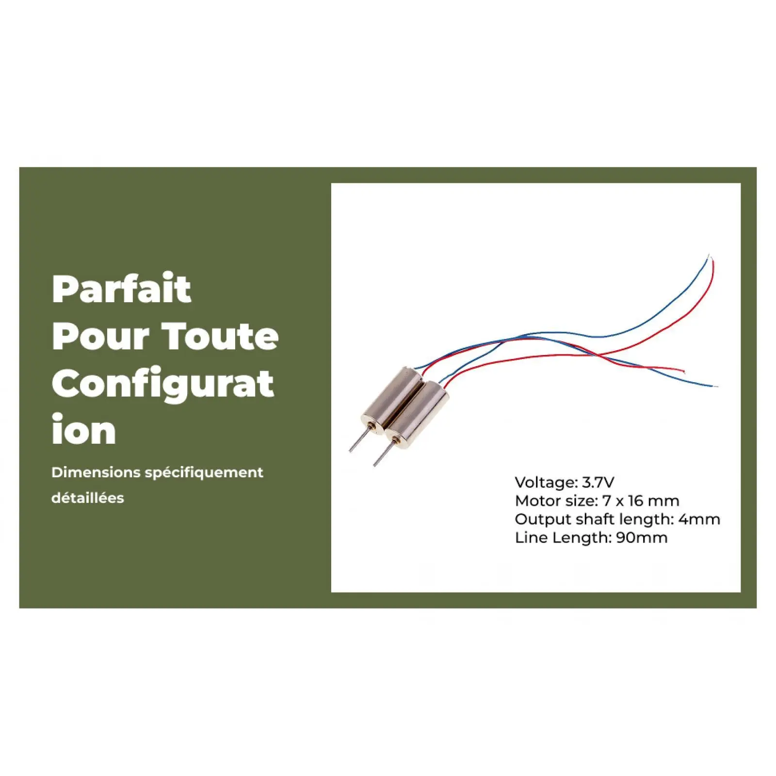 2pcs DC 3.7V 45000RPM Mini Coreless Motor Helicopter Quadcopter RC - Image 6