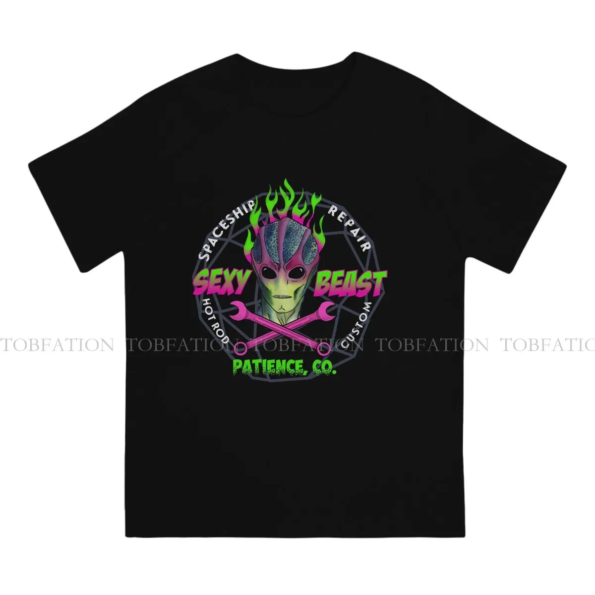 SEXY BEAST TShirt For Men Resident Alien Clothing Style T Shirt 100% Cotton Soft Printed Loose