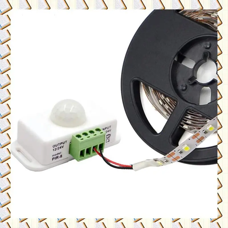 

A14M 4X PIR Infrared Motion Sensor Detector, DC 12V-24V Strip Light Motion Sensor Switch, For Cupboard Cabinet Stairs Kitchen