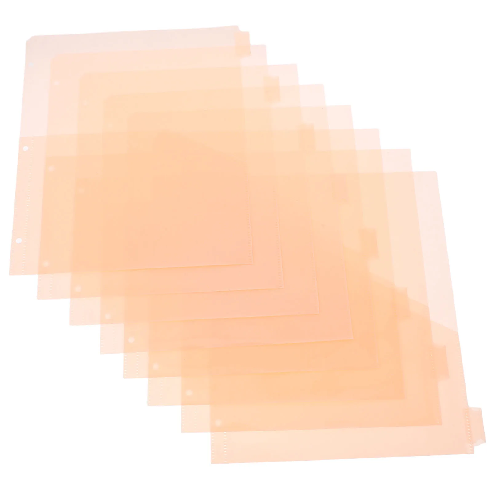 8Pcs Plastic Dividers Pockets Tabs Three Ring Binder Organizer Multifunctional Design Easy Access Reliable Protection