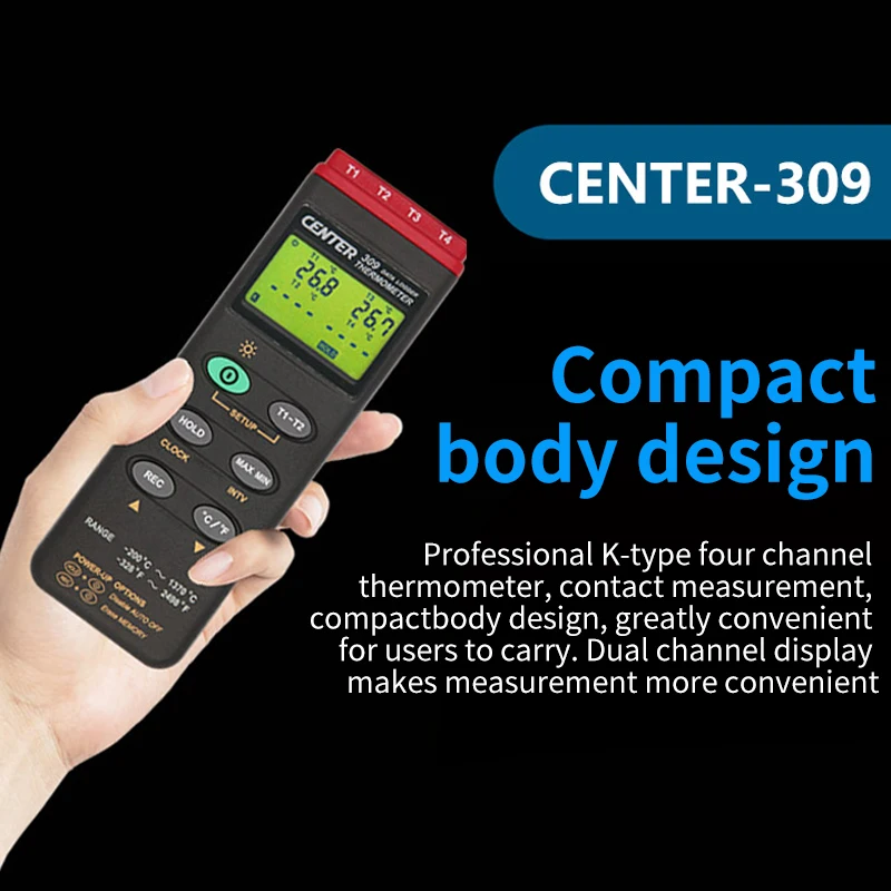 Termômetro de contato termopar, Multi-Channel e Multi-Channel Temperature Tester