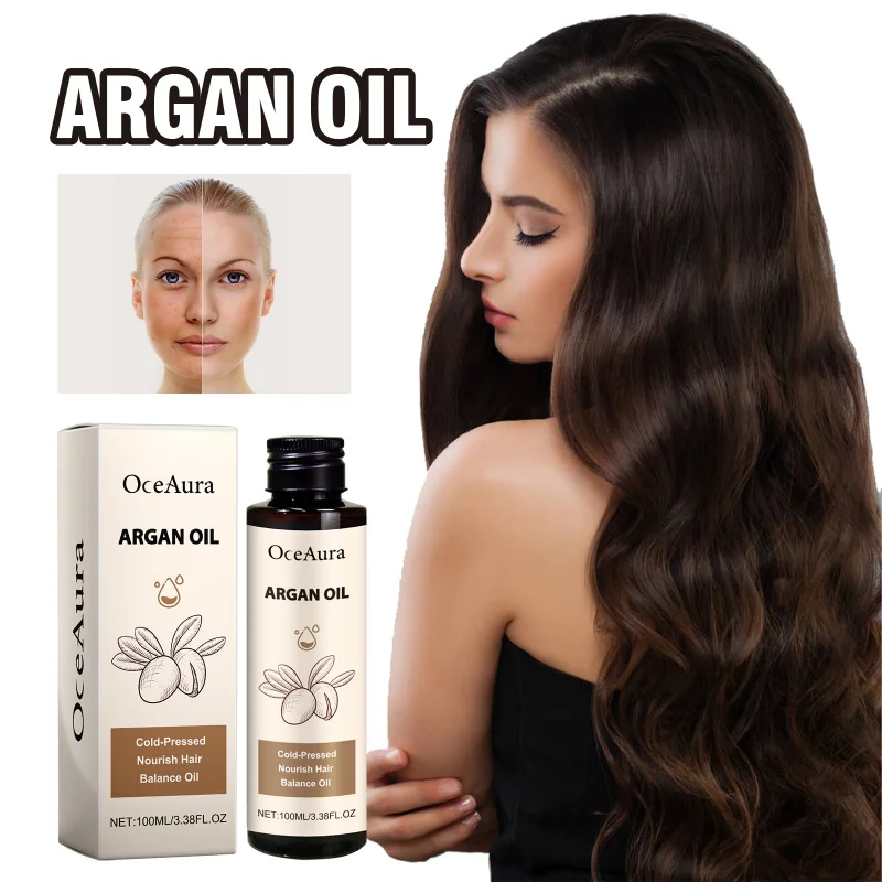 

Pure Moroccan Argan Oil For Hair Ski Nourishes Dry Hair, Moisturizes Skin, Reduces Frizz Adds Shine, Multi-Purpose Beauty Oil