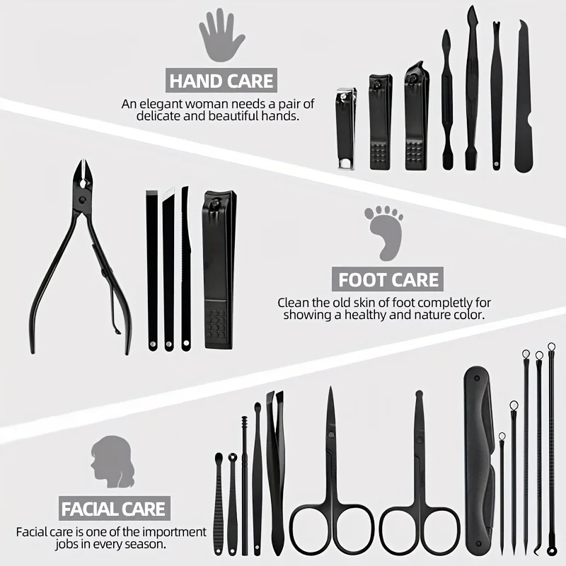 10/15/25pcs Nail Clipper Set Set Convenient Beauty Tools Nail Clipper Manicure Nail Trimmer Pedicure Knife Ear Peeling Knife