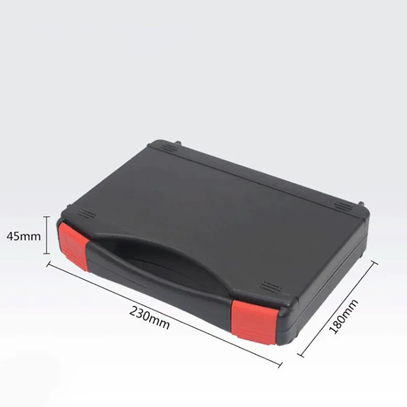 Plastic Carrying Hard Case Portable Tool Packing Case 230x180x45mm Empty Protective Hard Case For Hardware Tools, Black