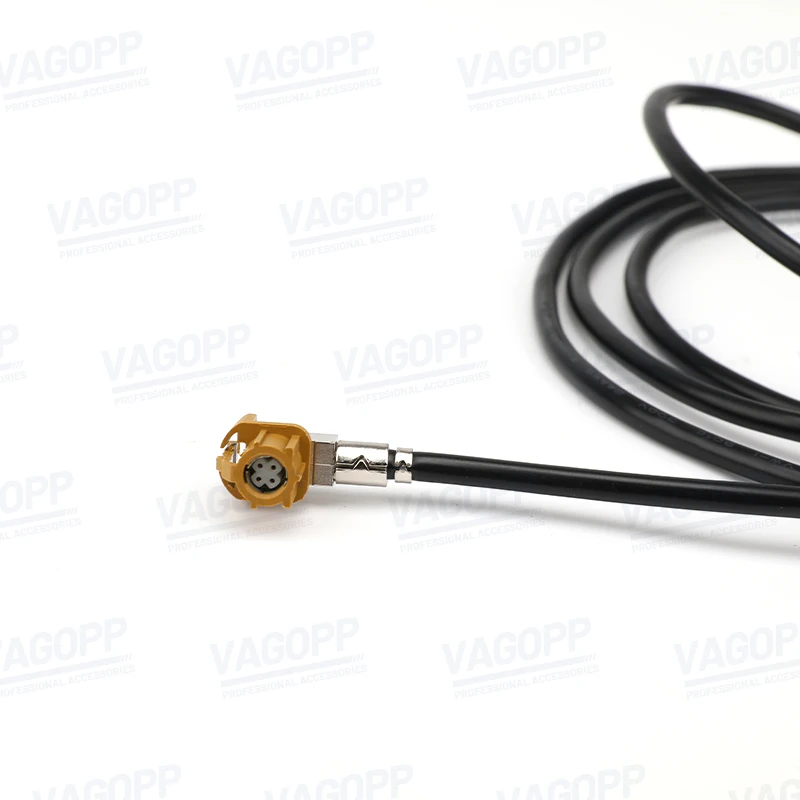 100CM/180CM araba LVDS Video hattı kablosu Fit için Benz Audi VW navigasyon GPS ses tel kablo 4 Pin HSD Fakra tipi kablo