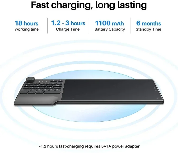 KD200 Keydial with keyboard wireless digital art drawing tablet tablet graphic drawing