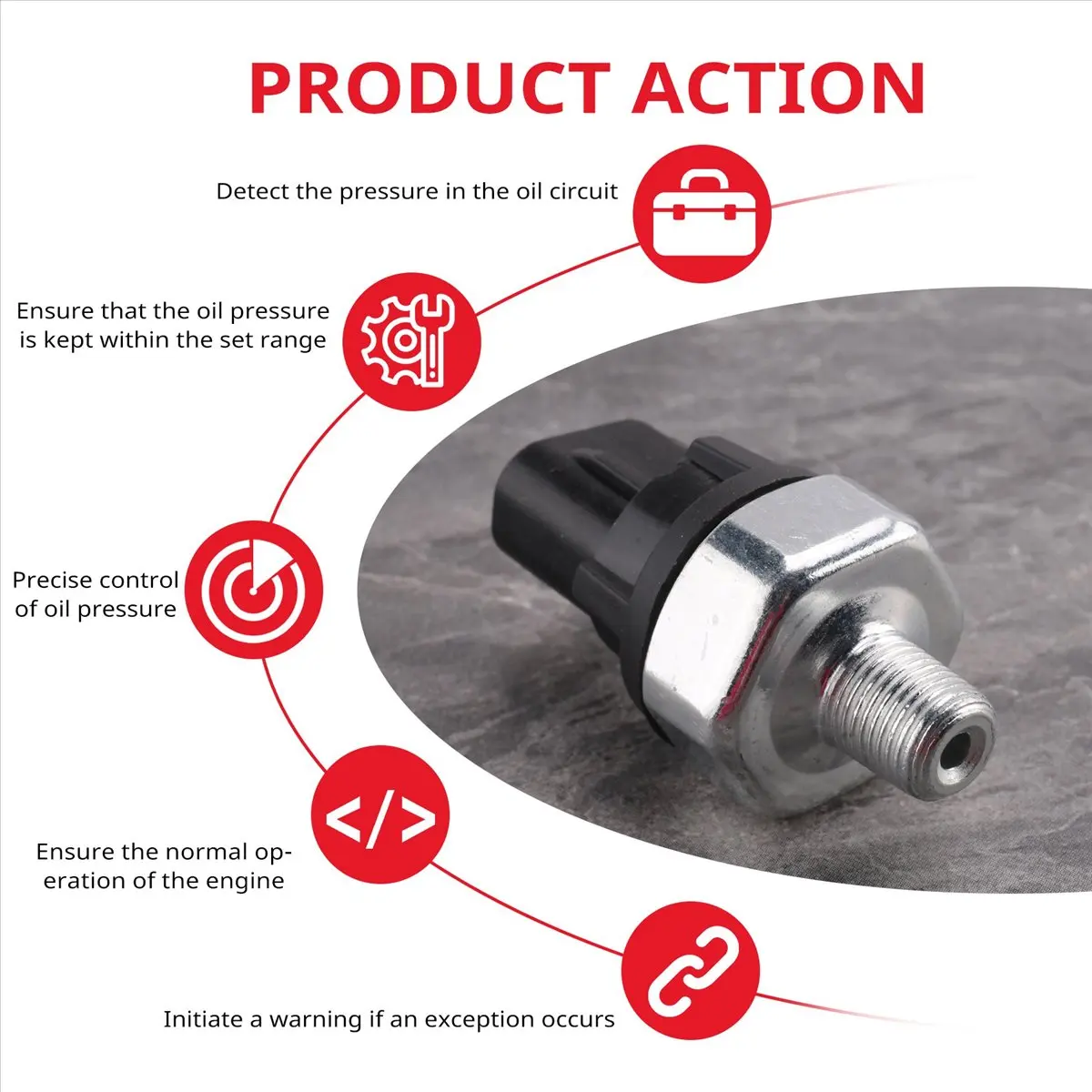 

#68O Automotive Parts & Accessories,Car Oil Pressure Sender Switch Sensor for Lexus Toyota Scion Subaru (silver & black)