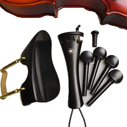 1 set Ebony Viola Accessories Parts Tailpiece W/Gut Chin rest install clmap cork,Pegs End pin