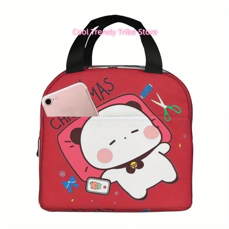 Bubu And Dudu Christmas Celebration Insulated Lunch Bag Thermal Bag Lunch Container Holidays Xmas Tote Lunch Box Food Bag School