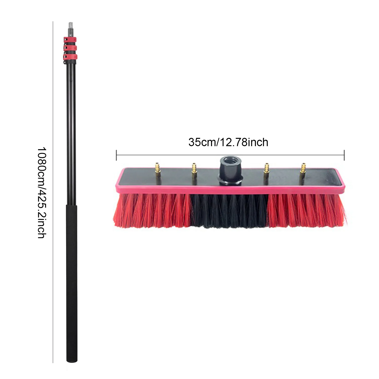 

Water Fed Brush Kit Extendable Window Cleaning Pole Telescopic Water Supply Brush Kit Solar Panel Cleaning Tool