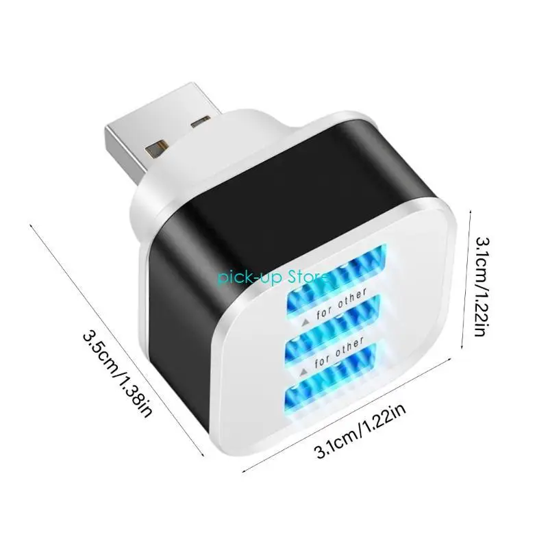 Q5WA USB2.0 Splitter 3 Port USB Quick Charging Expander Beberapa Ekstender USB