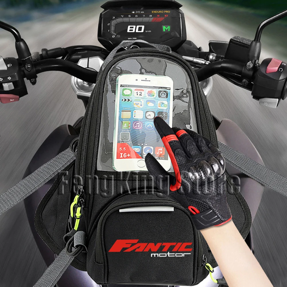 Motorcycle Magnetic Bag Riding Bag Navigation Fuel Tank Bag Large Screen For Fantic Motor