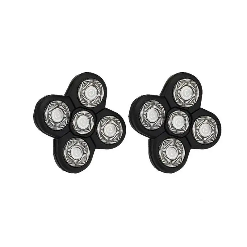 5D Floating Replacement Shaver Heads Electric Shavers - Universal Sharp Blades/Sliver,(5D Black/Sliver)
