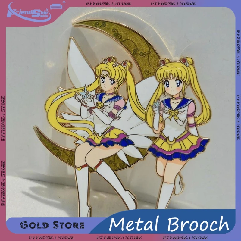 

Металлическая брошь с героями мультфильмов, японского аниме, модная булавка, уличный аксессуар, эмалированная брошь, практичные подарки на день рождения с героями мультфильмов