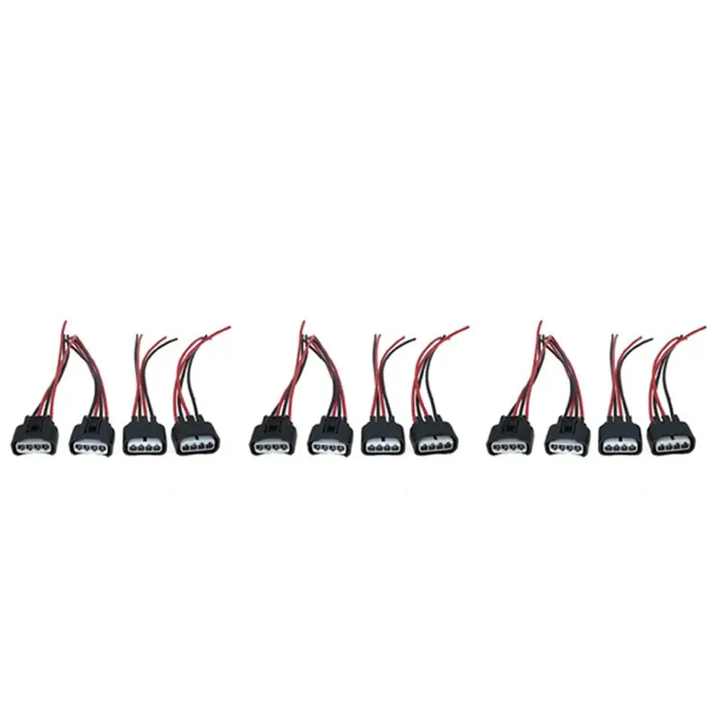24PCS Ignition Coil Female Connector Plug Harness Pigtail 2AZFE1ZZFE For HS250H Pontiac Camry Corolla RAV4 -L94A