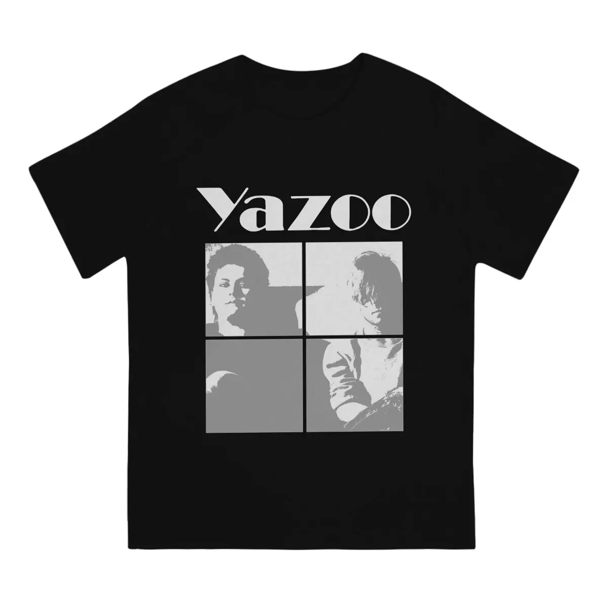 Yazoo Premium T Shirt Men's  Fun T-Shirts O Neck U2 Rock Band Tee Shirt Short Sleeve Clothing Original