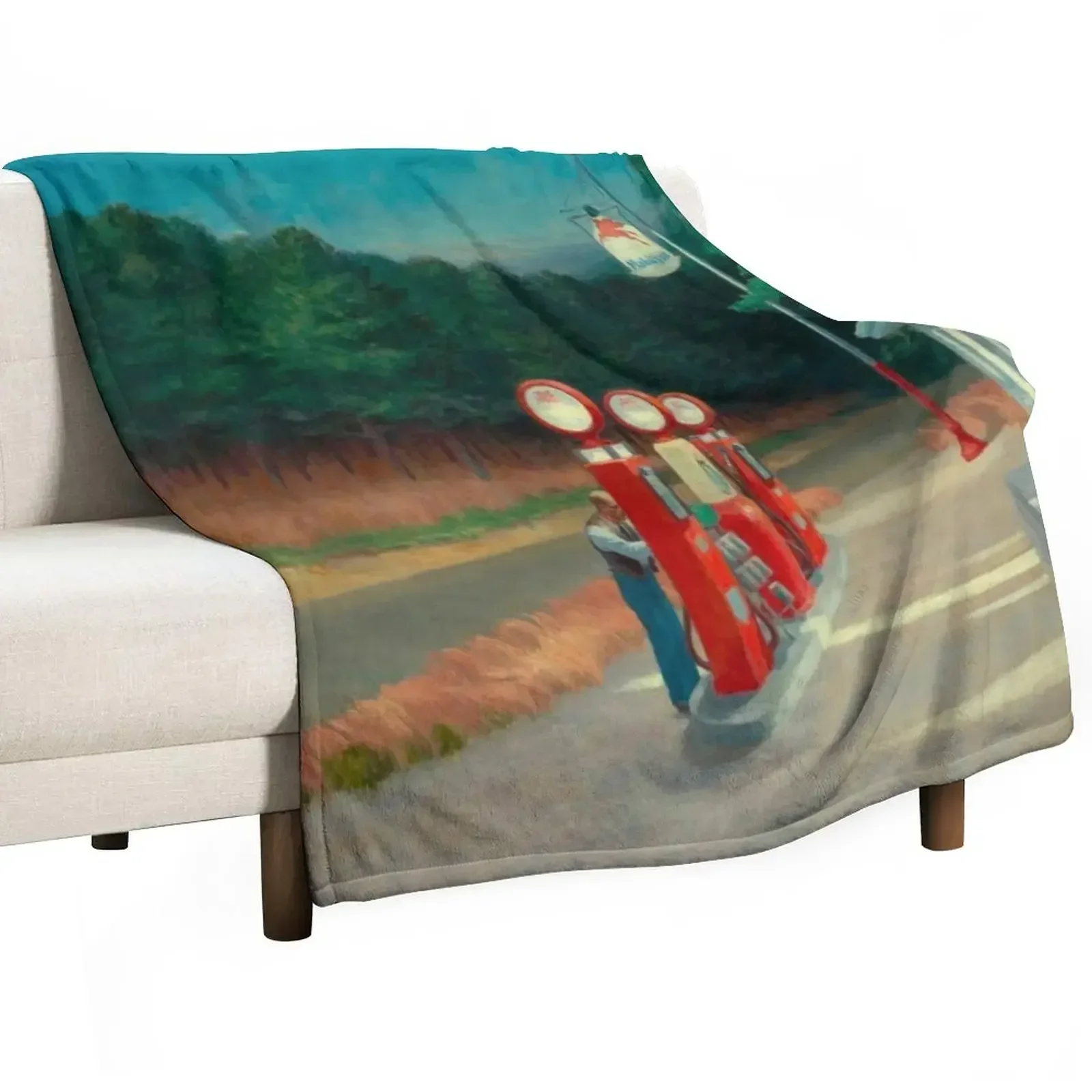 

Edward Hopper - Gas, Art reproduction Throw Blanket Baby Kid'S cosplay anime Vintage Blankets