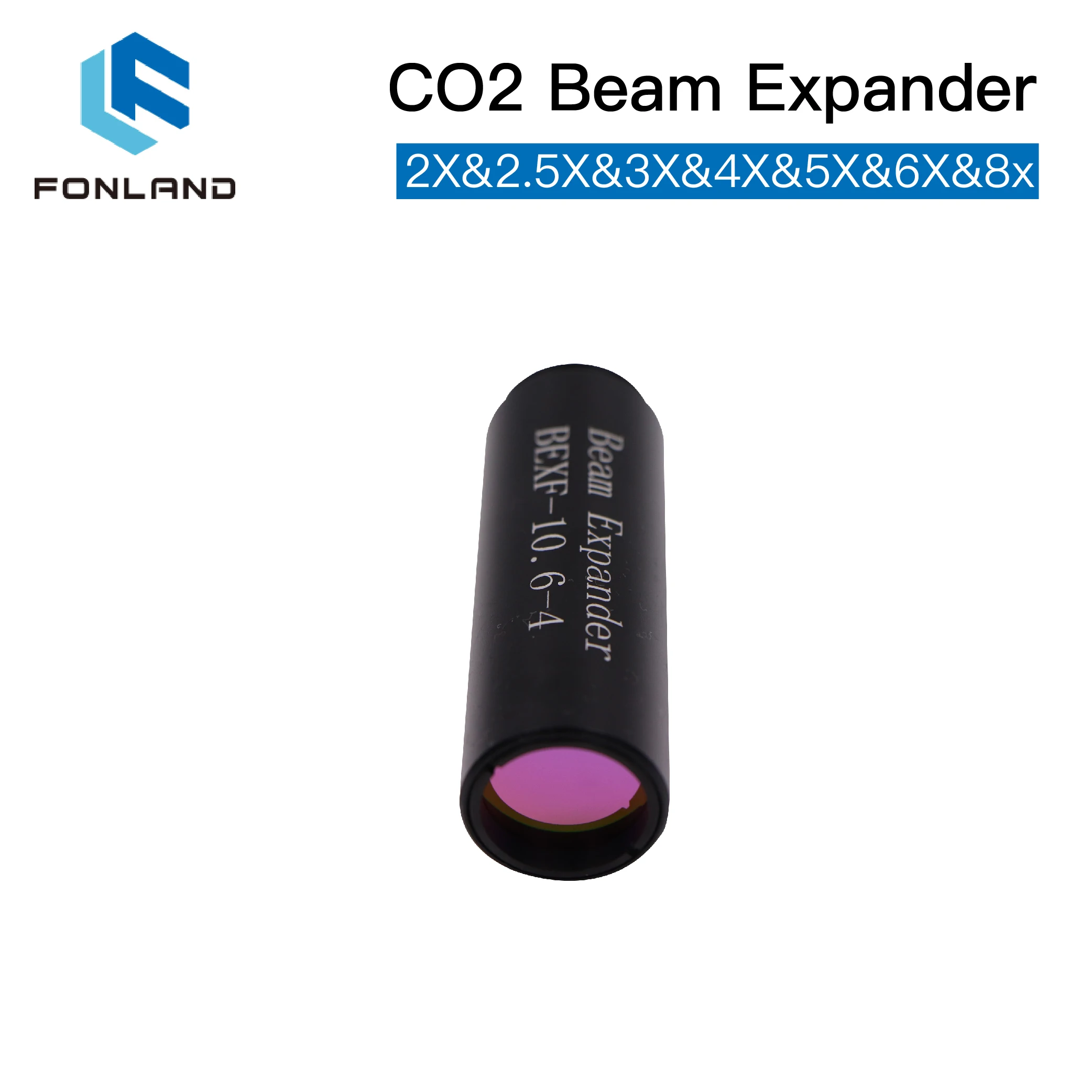 FONLAND CO2 Laser Beam Expander 10.6um 2X 2.5X 3X 4X 5X Galvanometer Laser Marking Lenses Optics Beam Expand