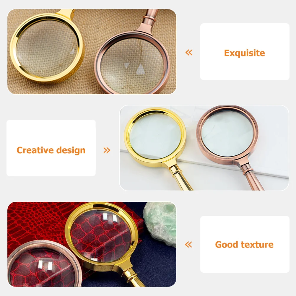 

Reading Handheld Magnifier Lightweight Portable Design Ideal for Jewelry Photography Decorative Magnifying Tool Senior