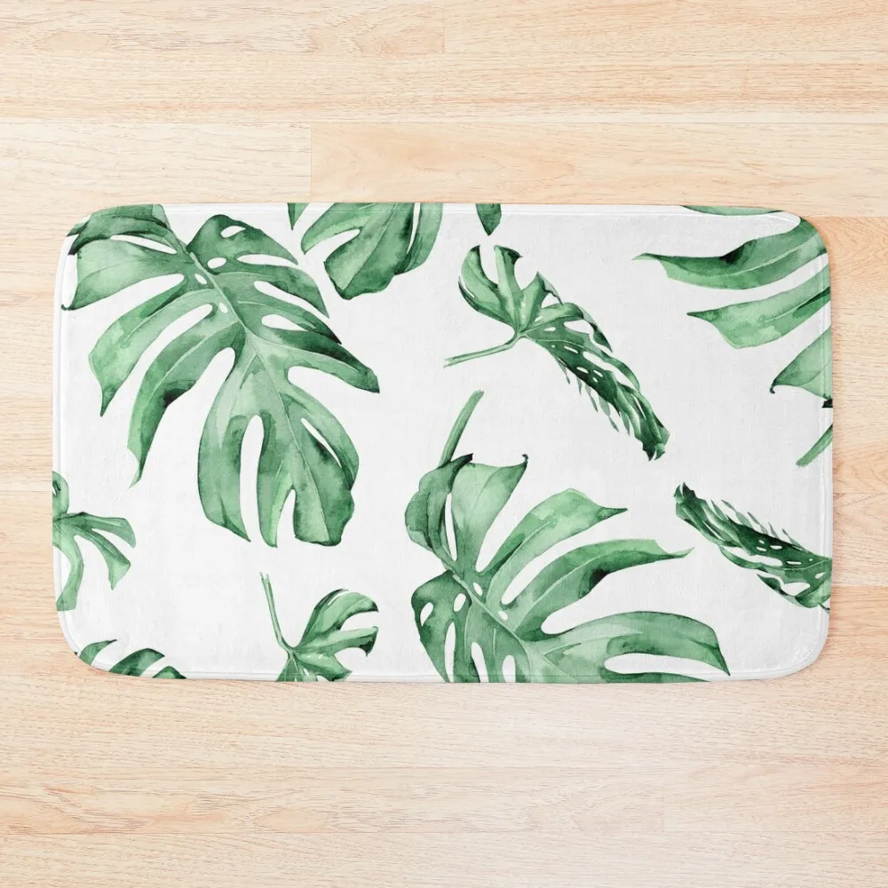 

Monstera Pattern Green Bath Mat Toilet Rug Bathroom Accessories Sets Mats For Bathroom And Toilet Mat