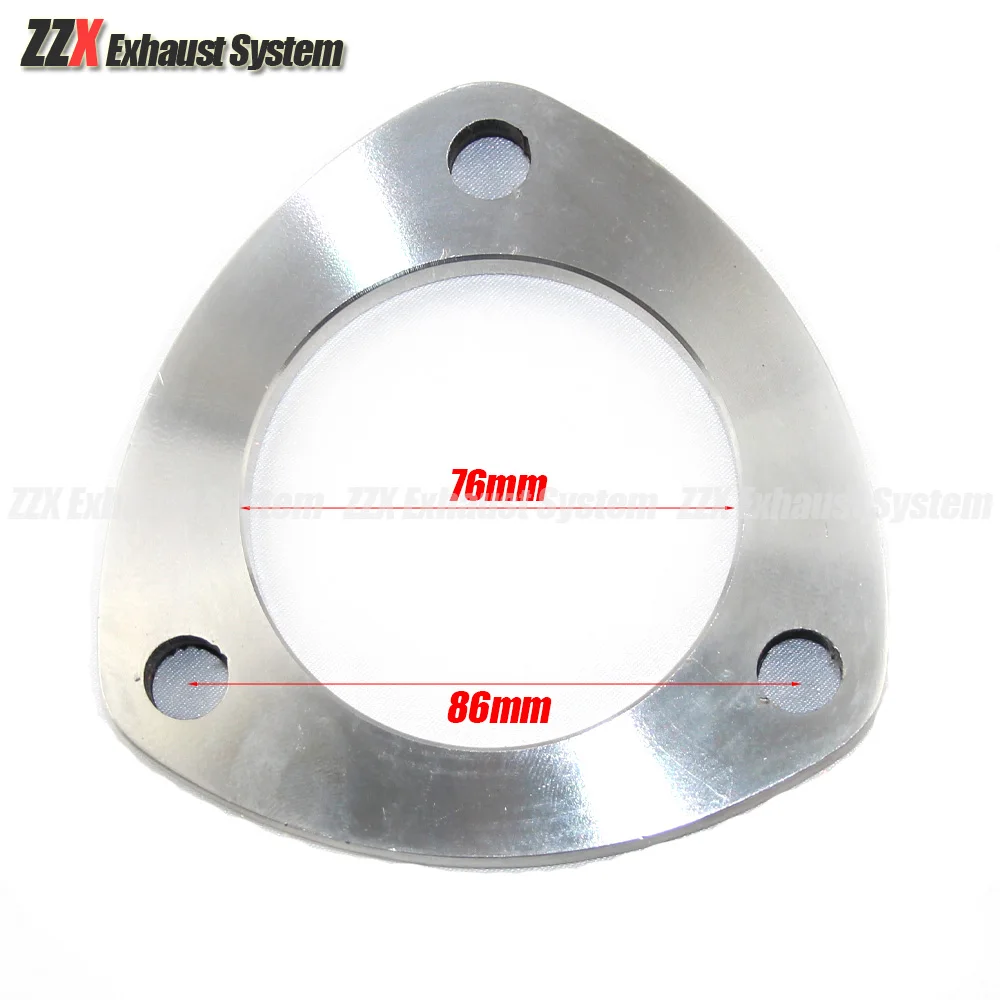 Car muffler exhaust pipe welding flange joint exhaust pipe flange inner diameter 51MM 63MM 76MM stainless steel flange exhaust p