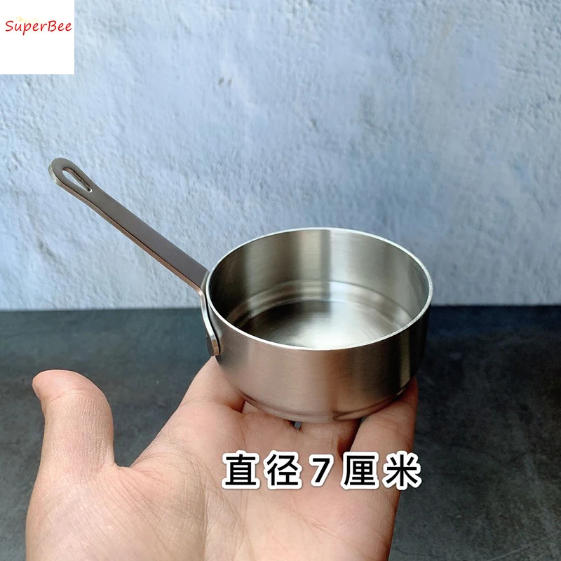 Dollhouse Miniature Kitchen Items Mini Stainless Steel Soup Pot/Stove Top Gasket Kitchen Furniture Decorative Accessories