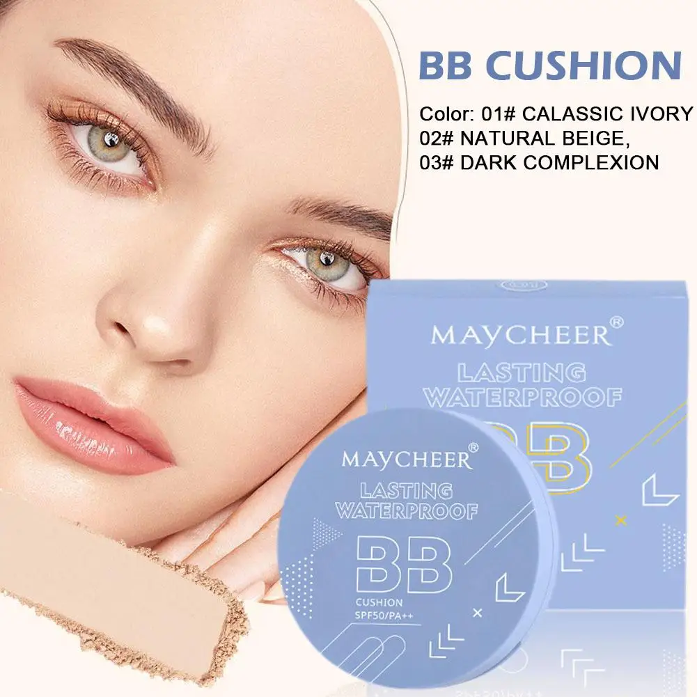 Air Cushion Bb Cream 3 Colors High Coverage Waterproof Moisturizing Compact Cushion Concealer Base Long-lasting Face Face C2m9