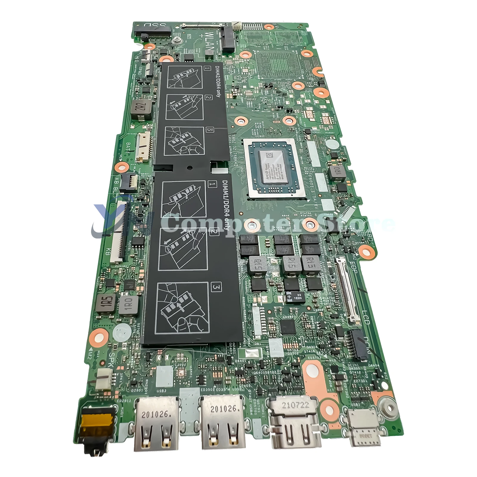 18796-2 Moederbord Voor Dell Inspiron 5585 5485 Laptop Moederbord Met R5-3500 R7-3700 Ddr4 Mb Uma 100% Getest Snel Schip