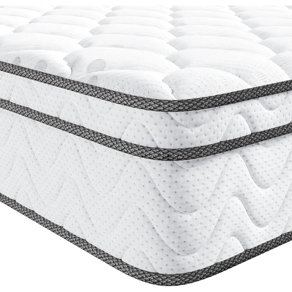 Full Size Mattress, 10 Inch Hybrid Full Mattress in a Box, Double Mattress with Memory Foam and Pocket Spring