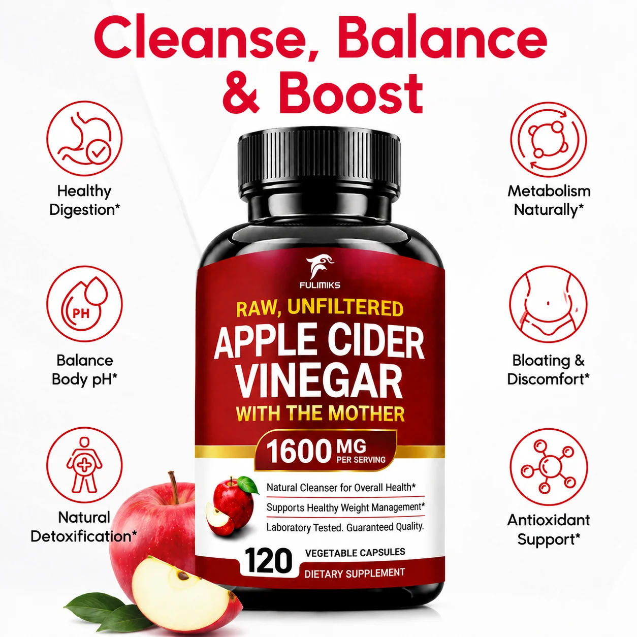 Apfelessig-Kapseln. Mit The Mo – Apple Cider Vinegar Pill Bewertung und Preis