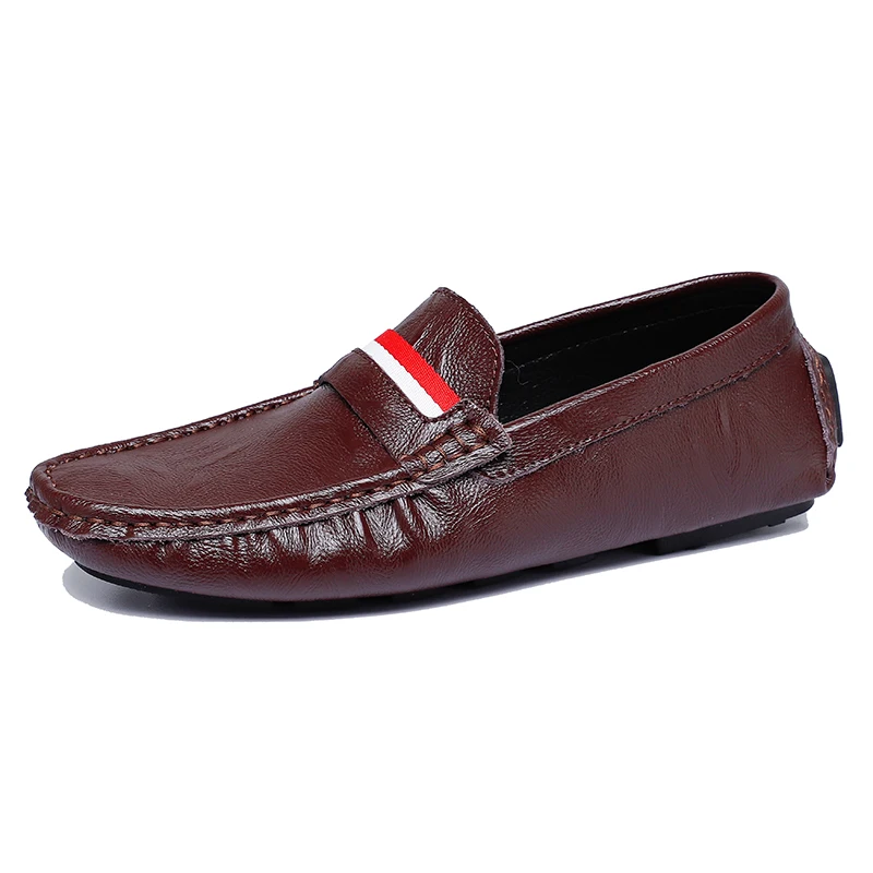 

men's Leather shoes large-sized casual sports shoes anti-slip elderly walking loafers genuine 100% cowhide leather shoes
