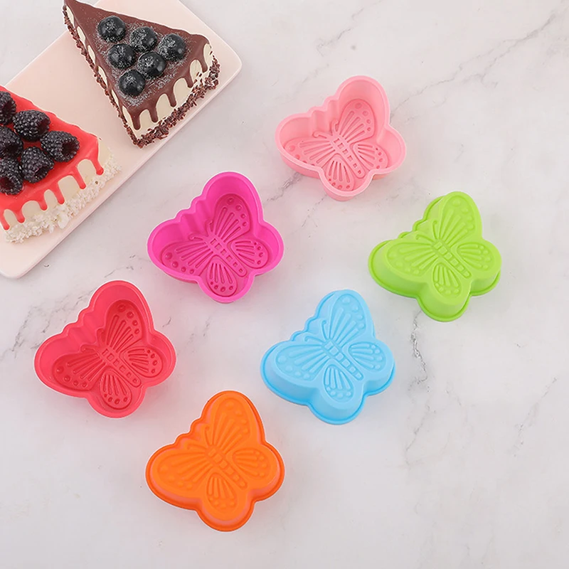 Butterfly Shaped Silicone Cake Cup Mafen Cup Pudding Egg Tart Mold Cake Mold Reusable Kitchen Baking Tool