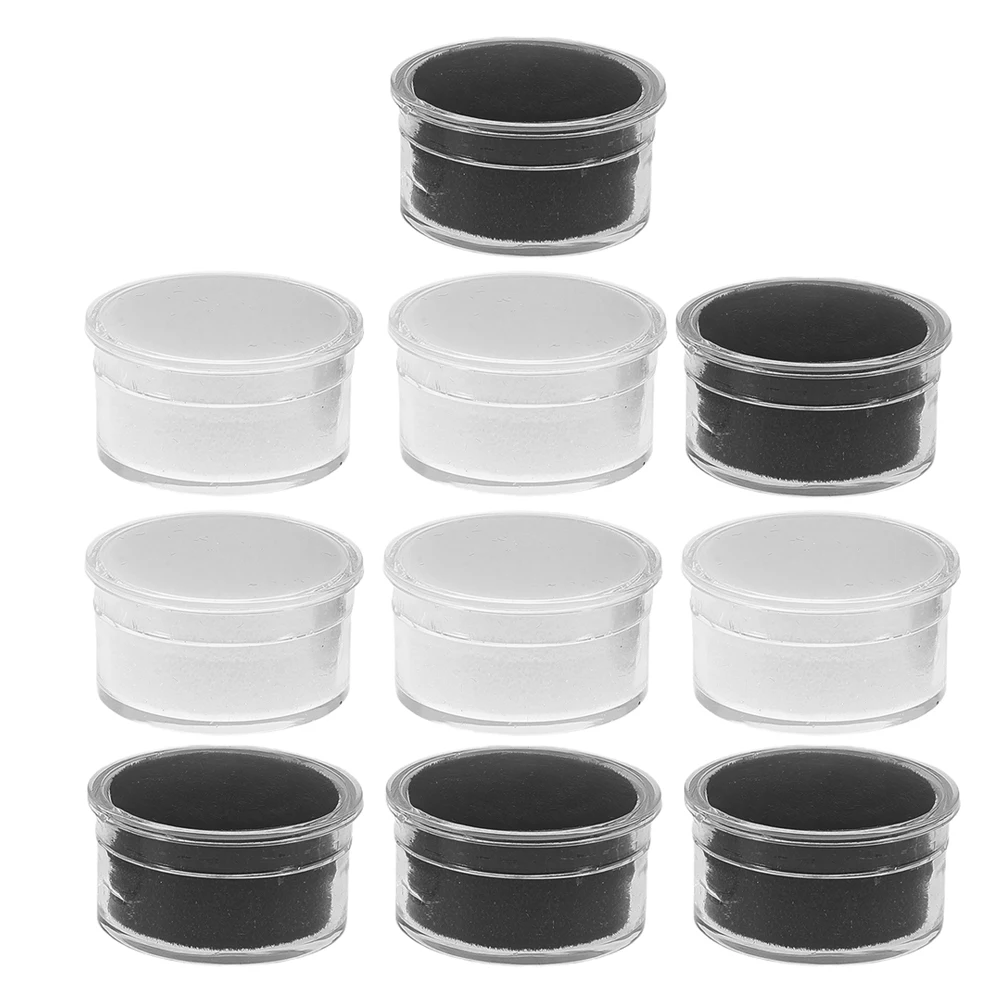 

10 Pcs Jewelry Storage Box Mini Ring Organizer Small Earring Holder Rock Collection Gems Gemstone Case Plastic Sponge Material