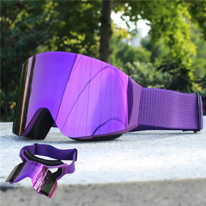 

Magnetic Flip Cover Double Layer Anti-Fog Ski Goggles Snowboard Glasses Snowmobile Eyewear Outdoor Sports Optical Protection
