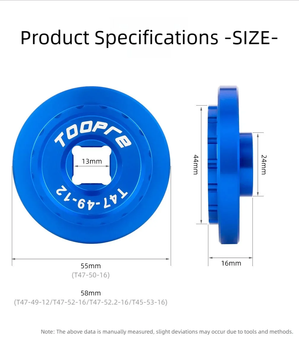 TOOPRE Bottom Bracket Removal Socket T45/T47 Integrated Threaded Bottom Bracket Cup Removal Tool High-strength Aluminum Alloy view 3