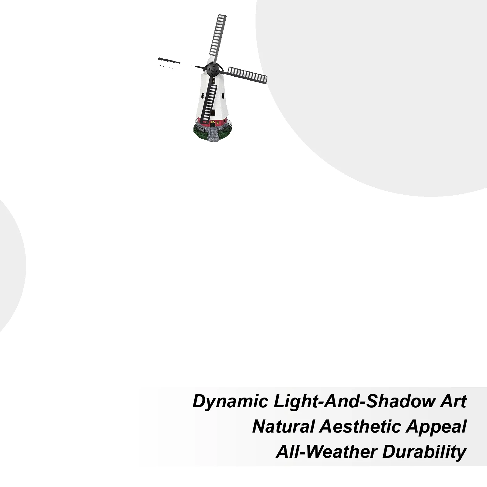 

Outdoor Light House LED Wind Mill Statue Waterproof Solar Powered Lighted Windmill Statue For Garden Yard Backyard Pathway