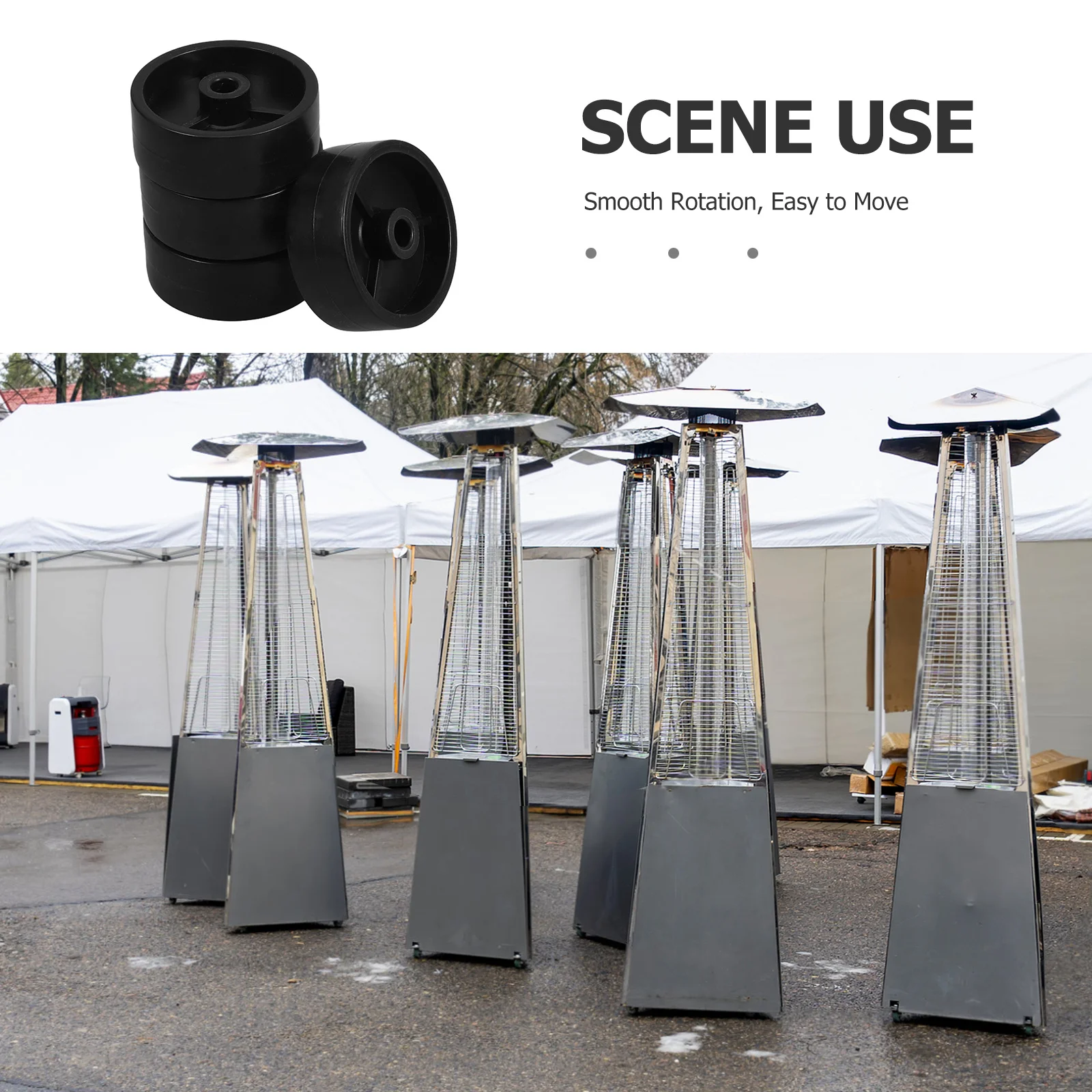 4 قطعة عجلات سخان 61 مللي متر PP دائم ل فناء مقطورة قارب جاك عجلة عدة سخان الزيت الكهربائي قطع غيار متوافقة #5