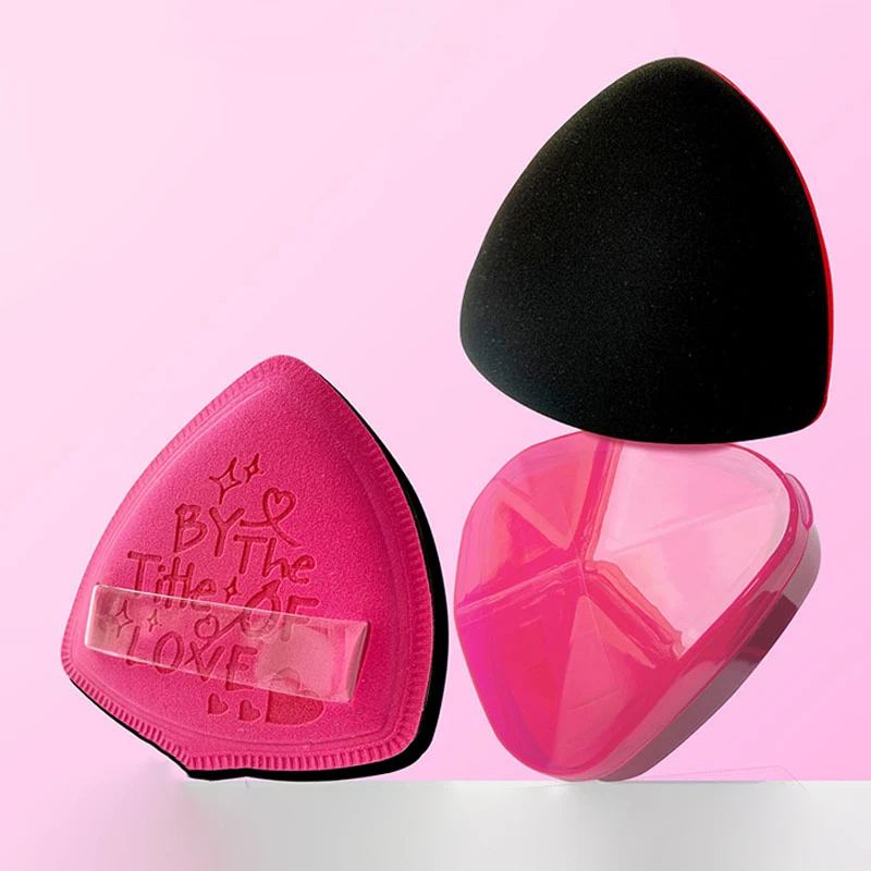 1 Stuks Poederdons Set Zachte Dikke Roze Tweeërlei Gebruik Nat & Droog Foundation Applicators Make-Up Spons Bladerdeeg Huidvriendelijke schoonheid Gereedschap