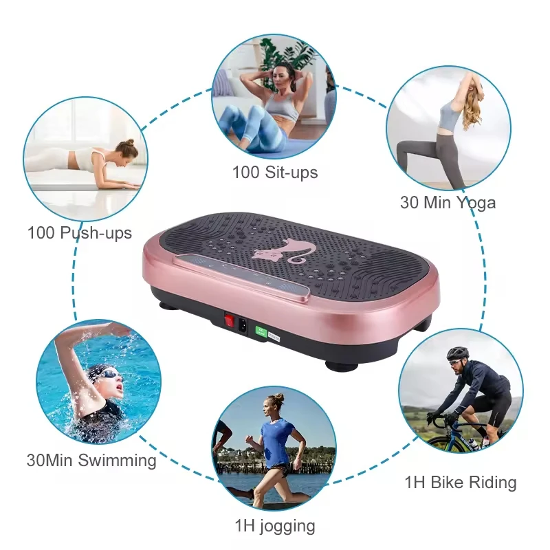

【Hot】Vibration Plate Platform Professional Powerfit Full Whole Body Exercise Vibration Platform Machines For Fitness Health